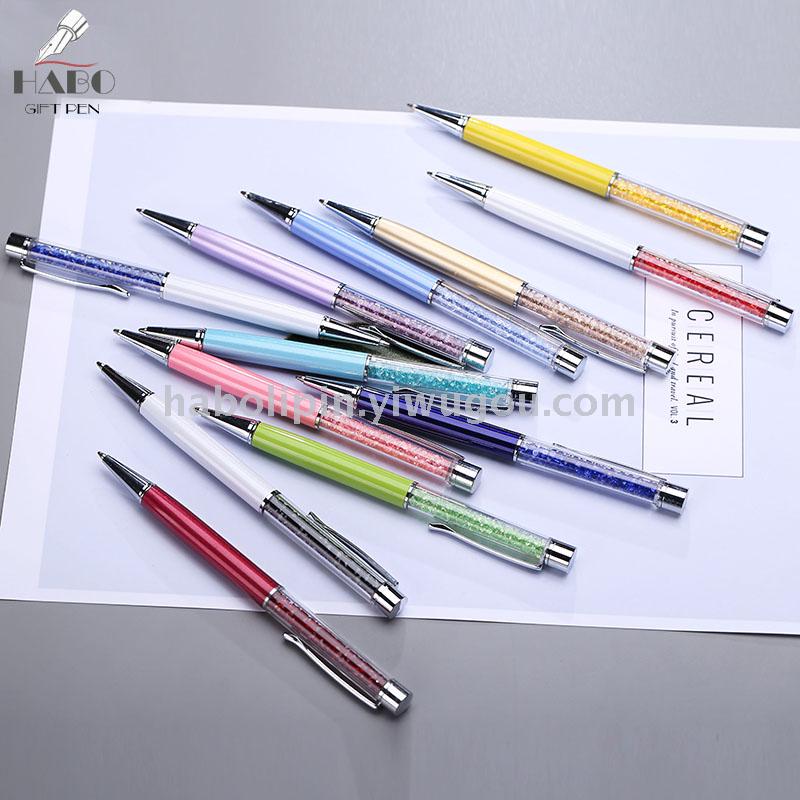 Popular Metal Ball Point Pen High-Grade Metal Rhinestone Pen Crystal Pen Gift Pen Custom Logo