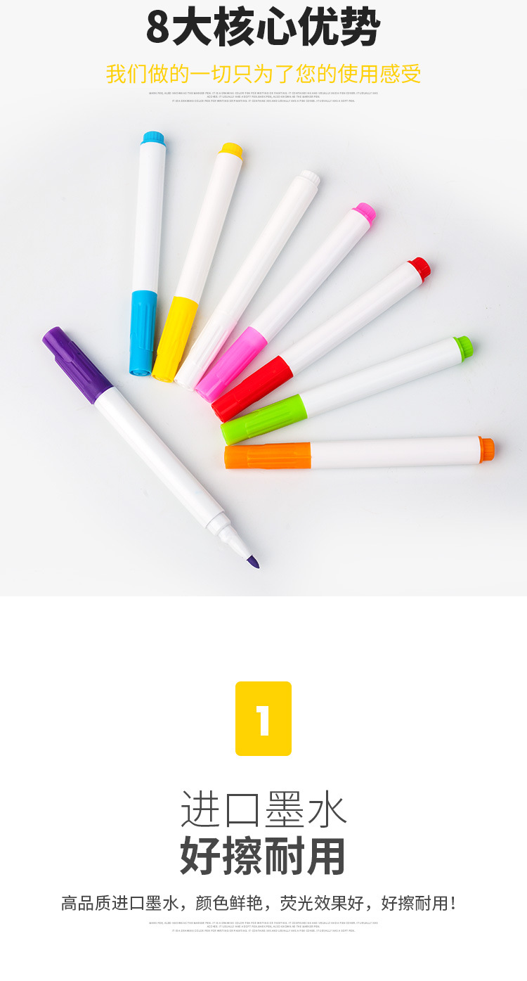 LED Fluorescent Board Electronic Brush Glass Marking Pen Water-Based Blackboard Pen Liquid Chalk Quantity Discount