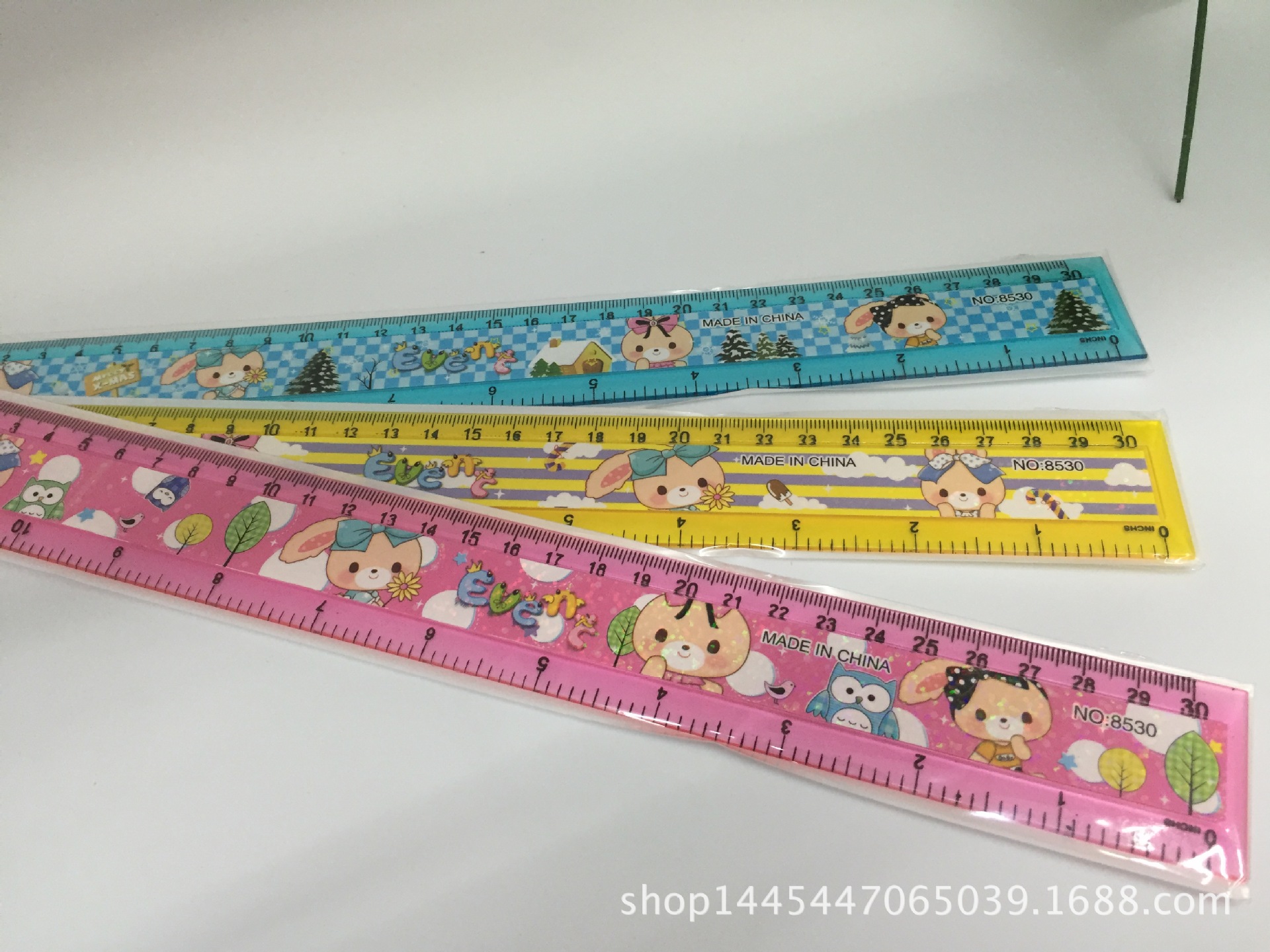 Cartoon creative ruler student supplies 30cm measuring ruler direct sale factory