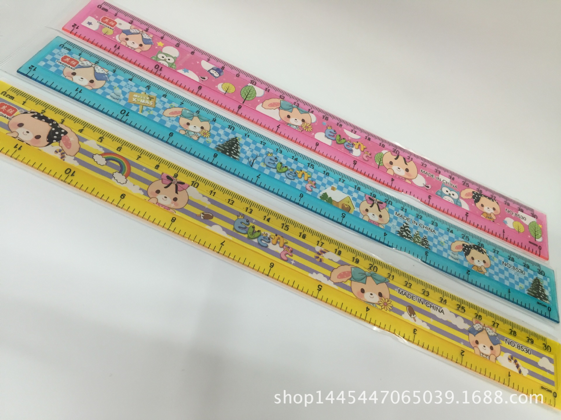 Cartoon creative ruler student supplies 30cm measuring ruler direct sale factory