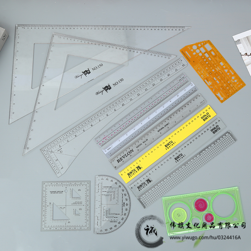 Mechanical drawing kit set Design professional architectural engineering drawing drawing with triangular ruler set