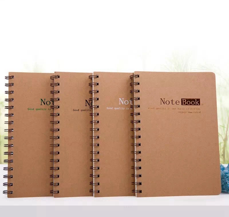 Kraft note  notebook notepad speral binding