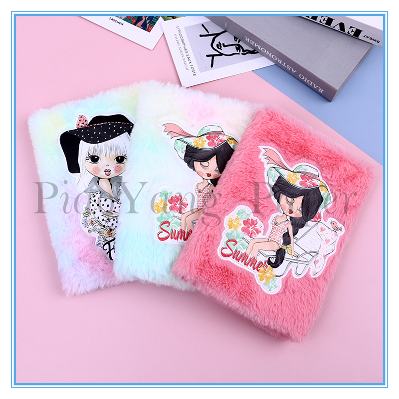 Plush embroidery loose-leaf ins hand ledger DIY cute girl heart hand ledger student notepad notebook Plush embroidery loose-leaf ins hand ledger DIY cute girl heart hand ledger student notepad notebook