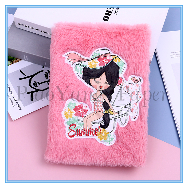 Plush embroidery loose-leaf ins hand ledger DIY cute girl heart hand ledger student notepad notebook Plush embroidery loose-leaf ins hand ledger DIY cute girl heart hand ledger student notepad notebook