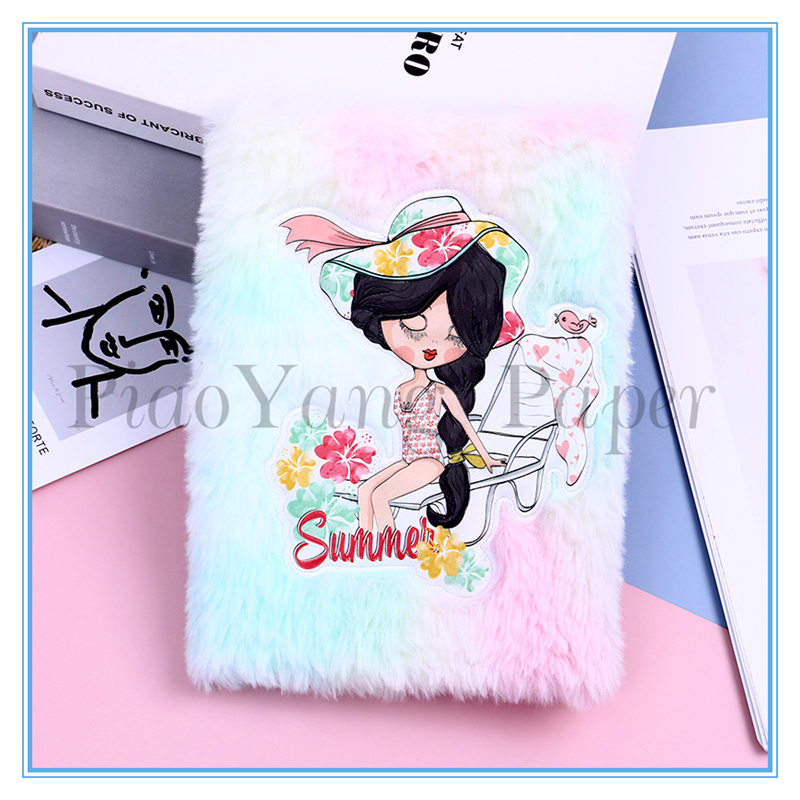 Plush embroidery loose-leaf ins hand ledger DIY cute girl heart hand ledger student notepad notebook Plush embroidery loose-leaf ins hand ledger DIY cute girl heart hand ledger student notepad notebook