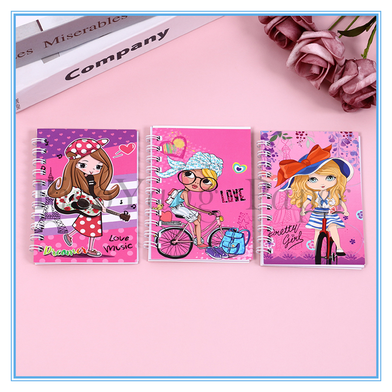 Girls and children cute coil notebook notebook pocket notebook cartoon diary three