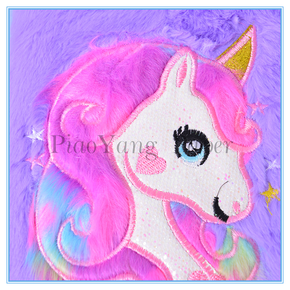 Cute notebook plush girl heart unicorn fashion hand ledger student cartoon girl diary