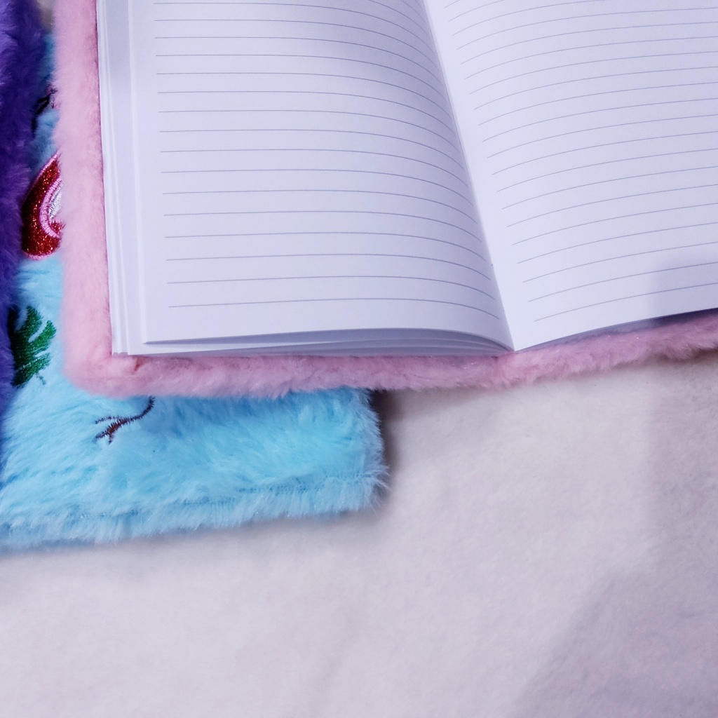 Factory Direct Sales Exquisite Embroidered Flamingo Small Rabbit Hair Plush Notebook Cute Journal Book Notepad Diary