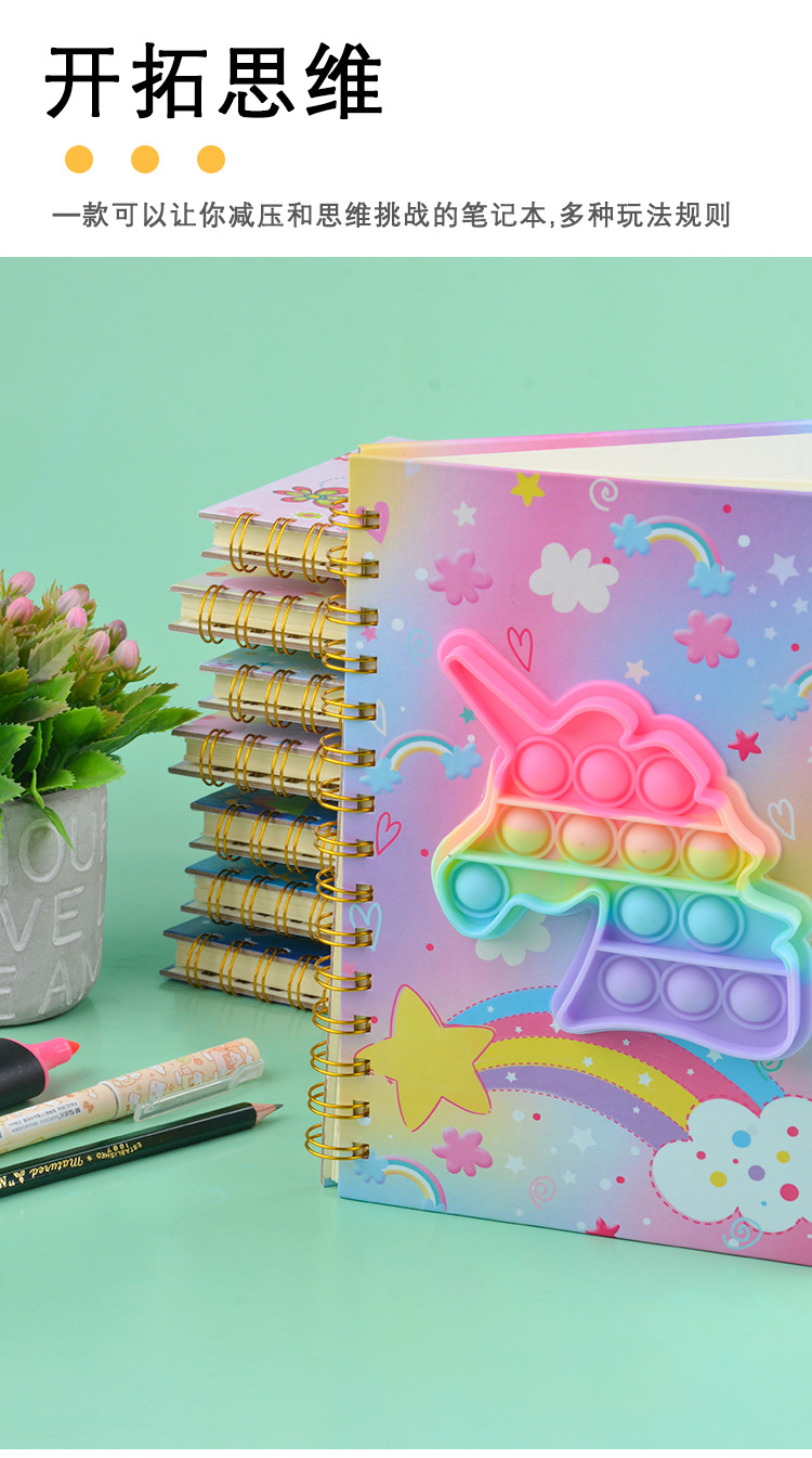 New Deratization Pioneer Notebook Decompression Bubble Music Press Educational Toy Deratization Pattern Coil Notebook