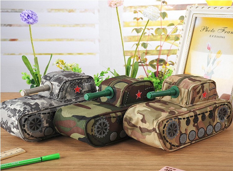 Cool tank wholesale style handsome boy password lock stationery storage pen bag pen box zipper writing case anti-theft