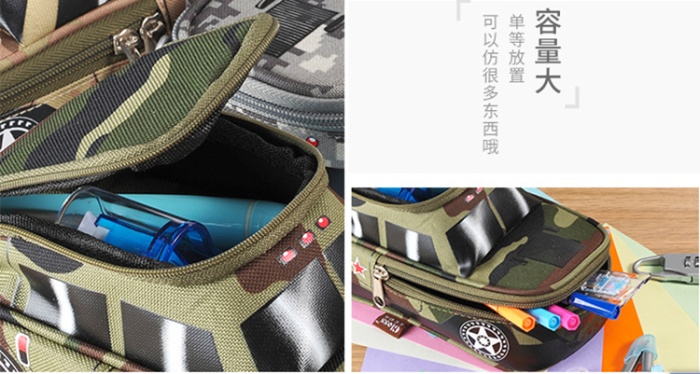 New camouflage suv pen bag with password lock large capacity simulation vehicle students stationery bag