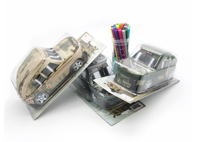 New camouflage suv pen bag with password lock large capacity simulation vehicle students stationery bag