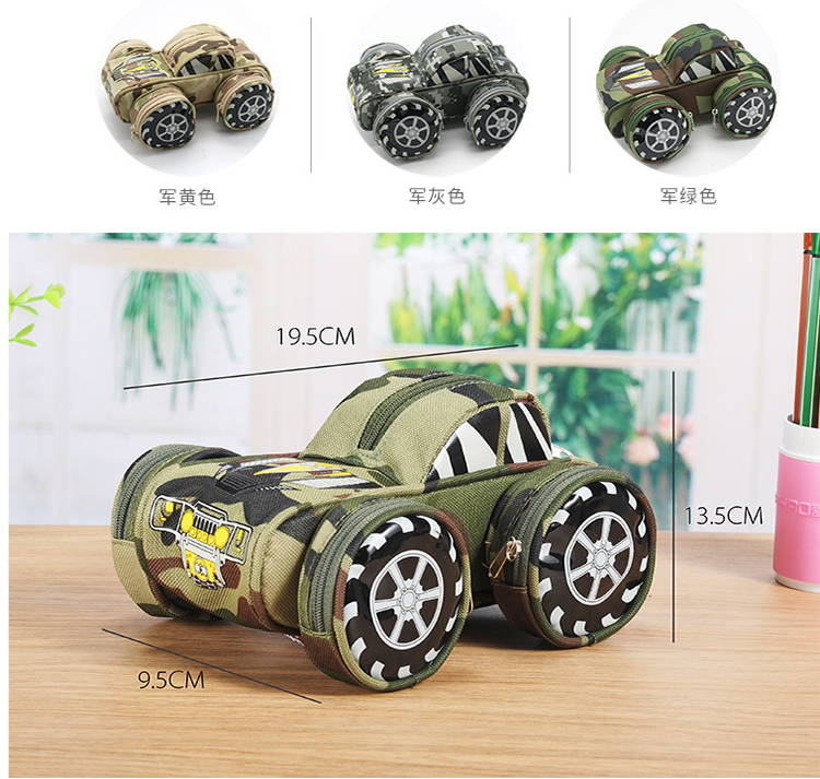 Speed four-wheel suv pen bag boys shape password lock to receive school children's stationery