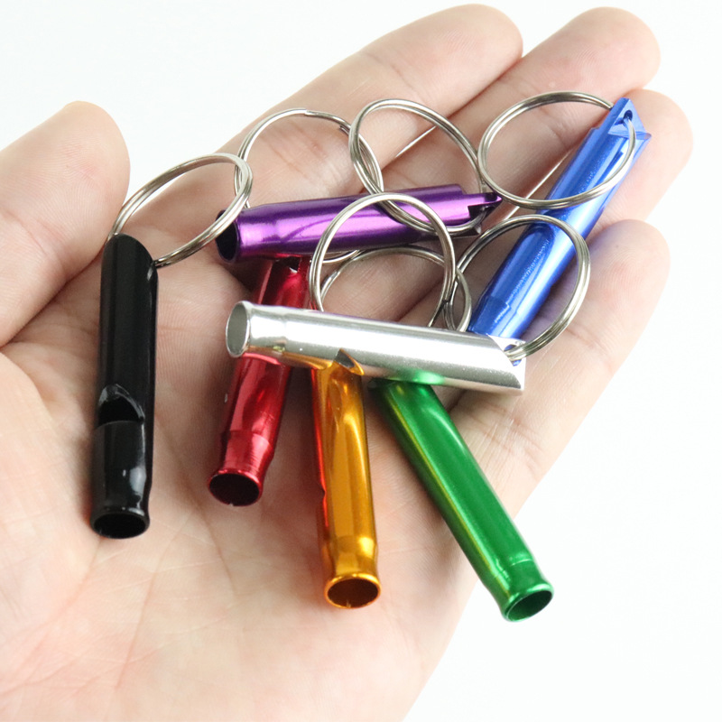 Fire Protection Aluminum Alloy Whistle Small Whistle Metal Whistle Whistle Aluminum Alloy Survival Training Whistle