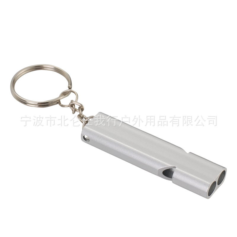 Amazon Hot Flat Metal Dual-Frequency Survival Whistle Double-Tube High-Frequency Metal Outdoor Survival Whistle Amazon Hot Flat Metal Dual-Frequency Survival Whistle Double-Tube High-Frequency Metal Outdoor Survival Whistle