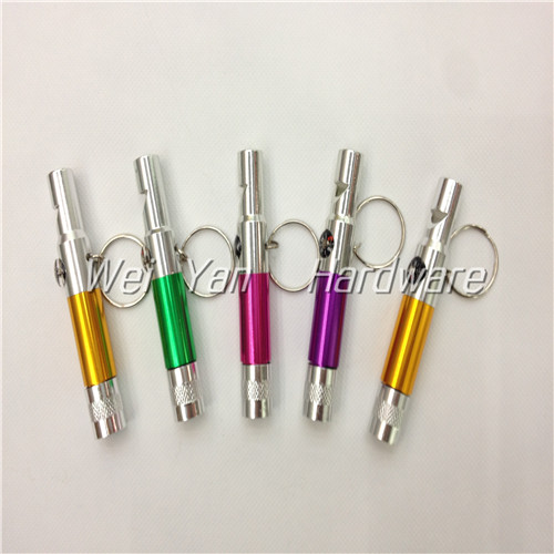 LED lights with aluminum multifunctional whistle compass survival whistle