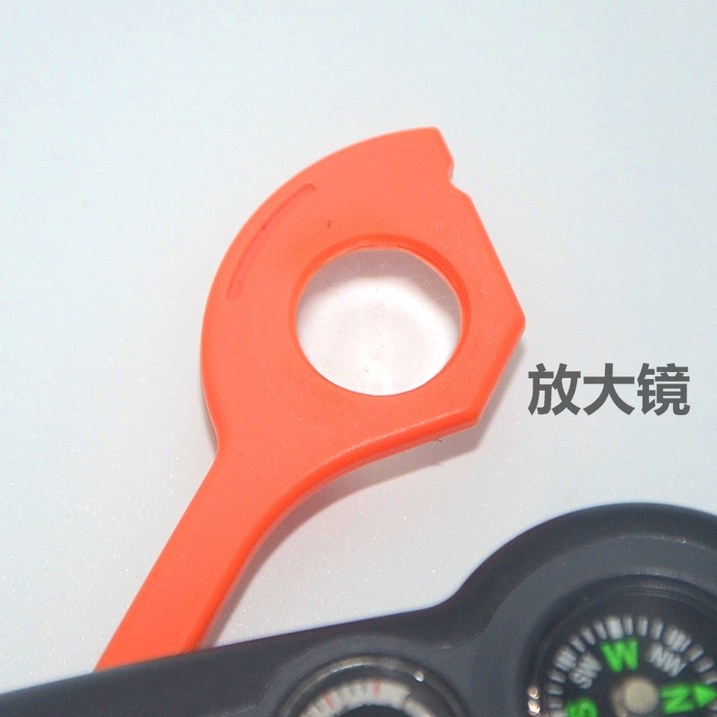 Cross-Border Direct Supply Thermometer Reflector 7-in-1 Multifunctional Whistle Outdoor Survival Whistle 7-in-1 Whistle