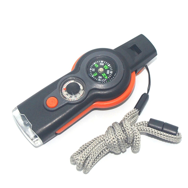 Cross-Border Direct Supply Thermometer Reflector 7-in-1 Multifunctional Whistle Outdoor Survival Whistle 7-in-1 Whistle Cross-Border Direct Supply Thermometer Reflector 7-in-1 Multifunctional Whistle Outdoor Survival Whistle 7-in-1 Whistle