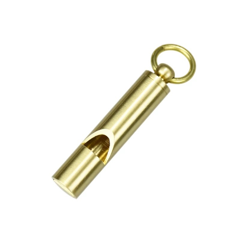 Outdoor Supplies EDC Tools Handmade Brass Survival Whistle Keychain Pendant Retro Yellow Pure Copper Whistle Outdoor Supplies EDC Tools Handmade Brass Survival Whistle Keychain Pendant Retro Yellow Pure Copper Whistle