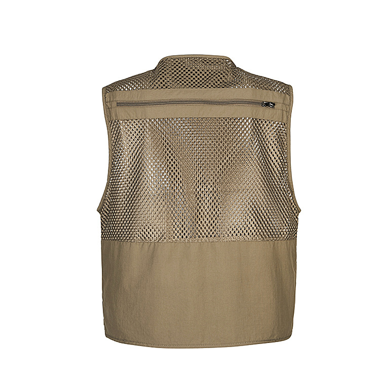 Print photo vest fishing Vest male Spring and Summer Mesh Jacket Outdoor Overalls Pocket dad