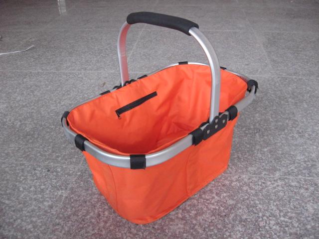 Folding Chair Beach Chair Foldable Shopping Basket Picnic Basket Vegetables Basket Monochrome Shopping Basket