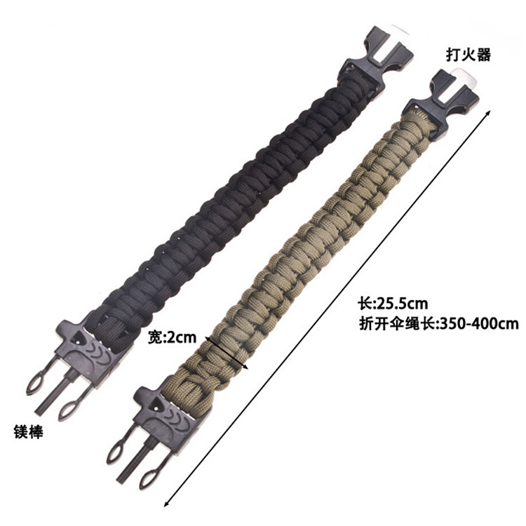 Same Day Delivery Wilderness Survival Wu Jing's Same Style Outdoor Survival Firestone Paracord Bracelet Same Day Delivery Wilderness Survival Wu Jing's Same Style Outdoor Survival Firestone Paracord Bracelet