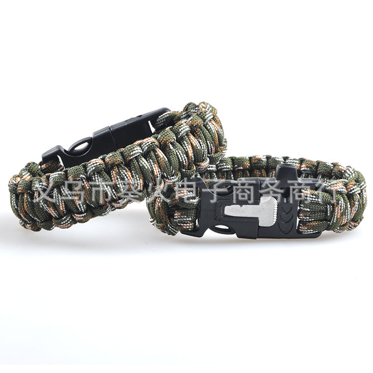 Same Day Delivery Wilderness Survival Wu Jing's Same Style Outdoor Survival Firestone Paracord Bracelet Same Day Delivery Wilderness Survival Wu Jing's Same Style Outdoor Survival Firestone Paracord Bracelet