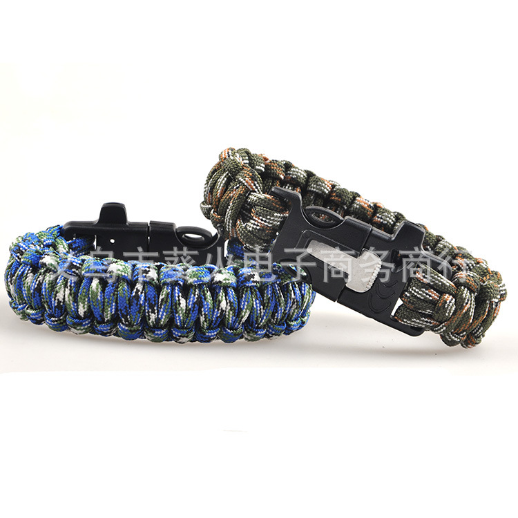 Same Day Delivery Wilderness Survival Wu Jing's Same Style Outdoor Survival Firestone Paracord Bracelet Same Day Delivery Wilderness Survival Wu Jing's Same Style Outdoor Survival Firestone Paracord Bracelet