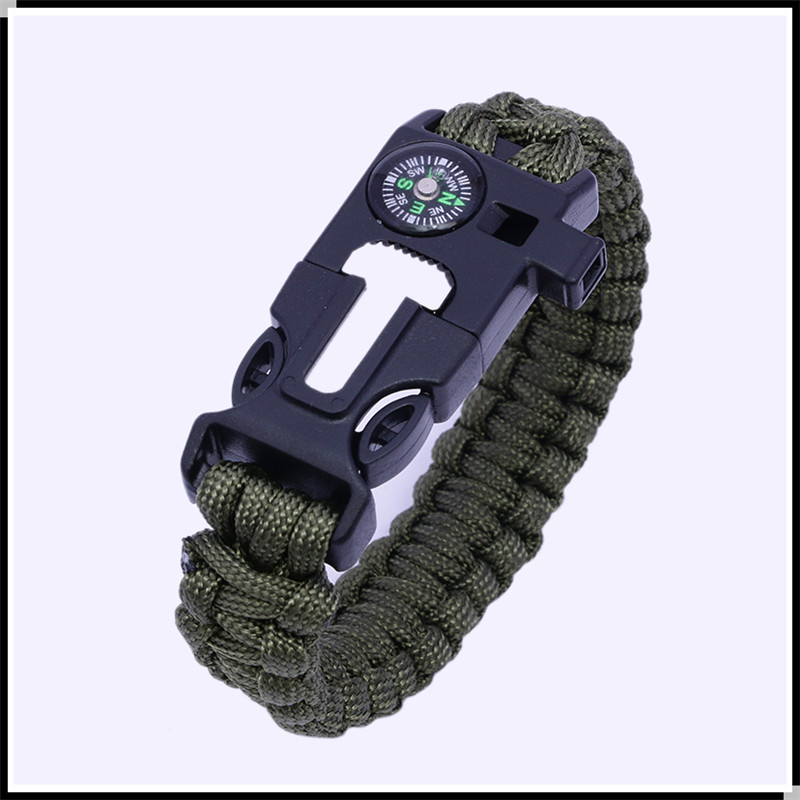 Outdoor Multi-Functional Survival Wilderness Survival Paracord Bracelet Woven Tactical Survival Bracelet Compass Whistle Outdoor Multi-Functional Survival Wilderness Survival Paracord Bracelet Woven Tactical Survival Bracelet Compass Whistle