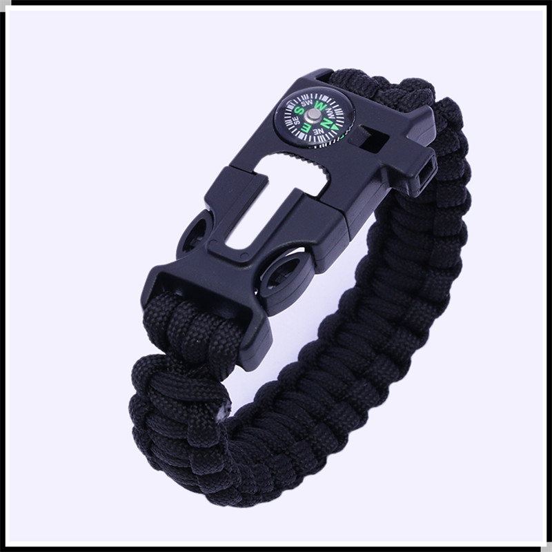 Outdoor Multi-Functional Survival Wilderness Survival Paracord Bracelet Woven Tactical Survival Bracelet Compass Whistle Outdoor Multi-Functional Survival Wilderness Survival Paracord Bracelet Woven Tactical Survival Bracelet Compass Whistle