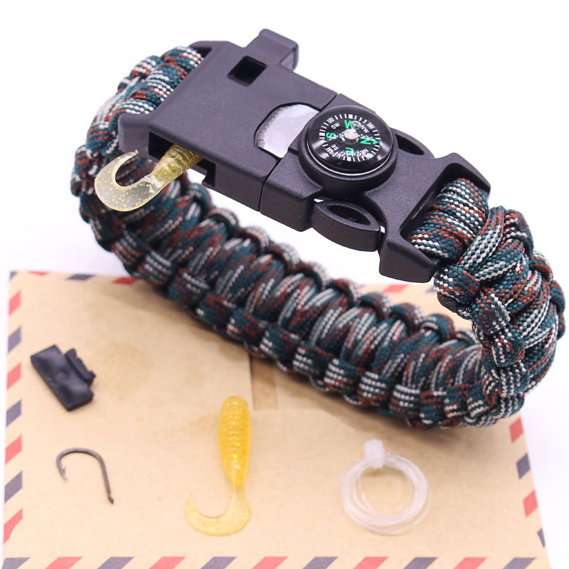Landing Parachute Cord Rope Multifunctional Nine-In-One Paracord Bracelet Outdoor Survival Emergency Fire Escape Camping