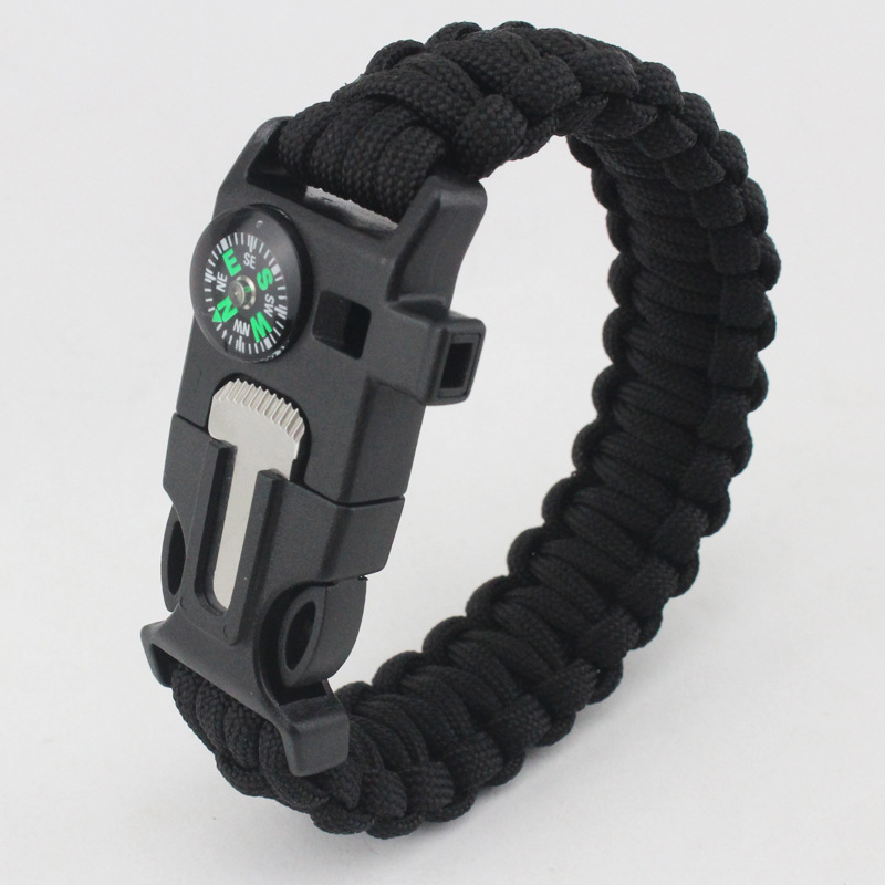 Camping Survival Carrying Strap Parachute Cord Bracelet Five-in-One Outdoor Compass Firestone Outdoor Survival Bracelet
