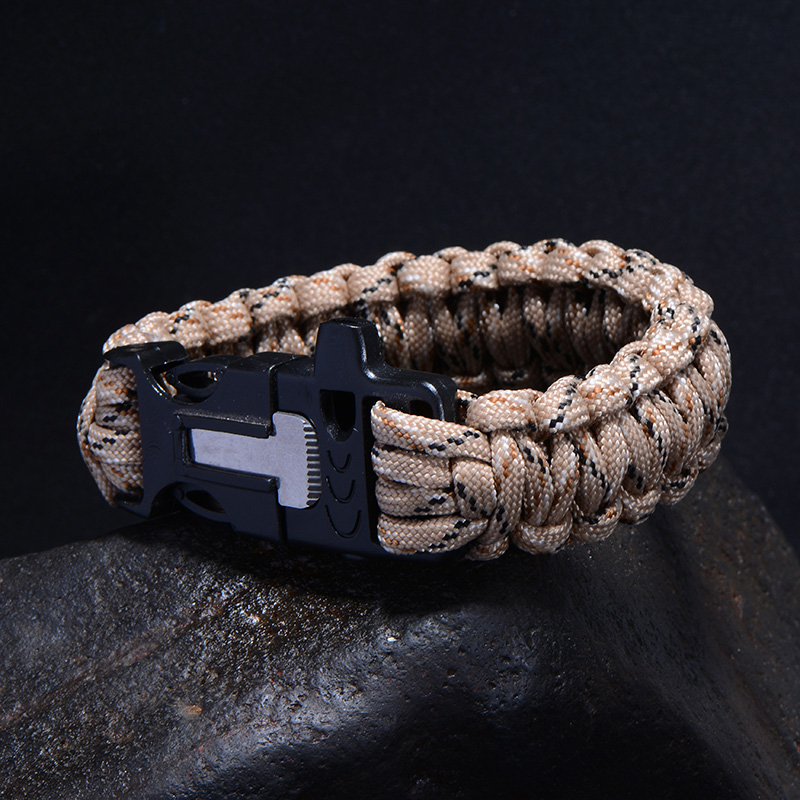 Outdoor multi-function umbrella rope flint bracelet survival bracelet Outdoor multi-function umbrella rope flint bracelet survival bracelet