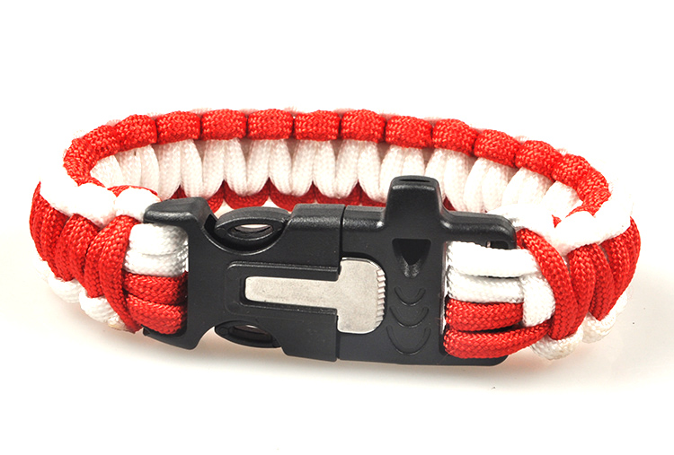 Outdoor multi-function umbrella rope flint bracelet survival bracelet Outdoor multi-function umbrella rope flint bracelet survival bracelet