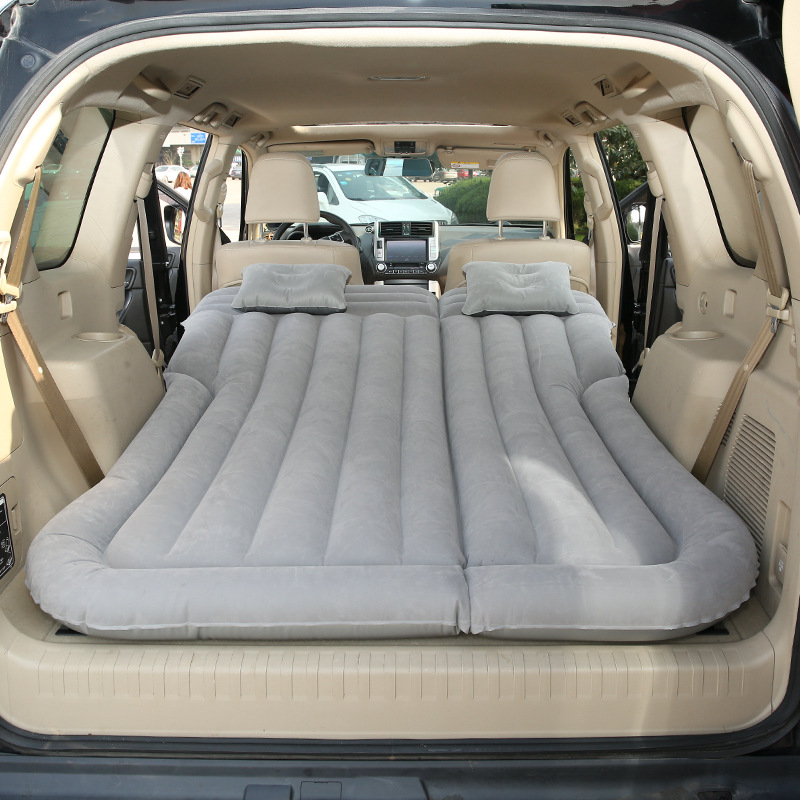 Flocking VehicleMounted Inflatable Bed SUV Car Mattress Rear Row Car Travel Sleeping Cushion offRoad Air Cushion Bed