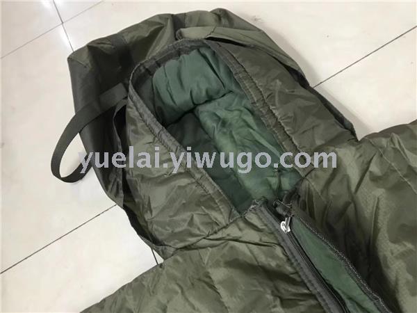 Military green compression sleeping bag (outer bag packaging can be compressed) easy to carry, home travel supplies Military green compression sleeping bag (outer bag packaging can be compressed) easy to carry, home travel supplies