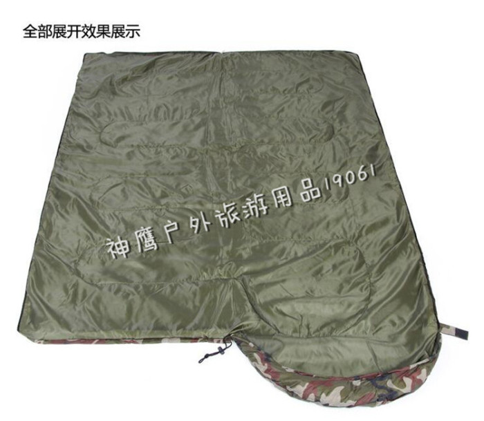 Camouflage camouflage camouflage sleeping bag camping sleeping bag sleeping bag envelope for 0 to 10 degrees.