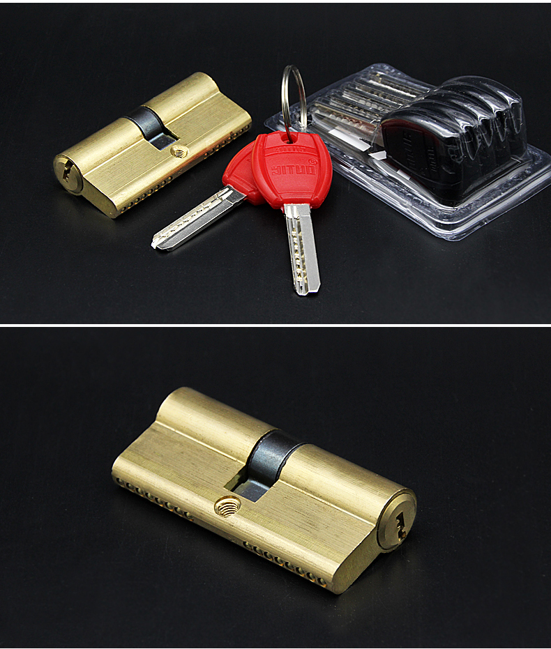Yituo, two red and five black lock core anti-theft door copper lock core universal type without false curve Yituo, two red and five black lock core anti-theft door copper lock core universal type without false curve