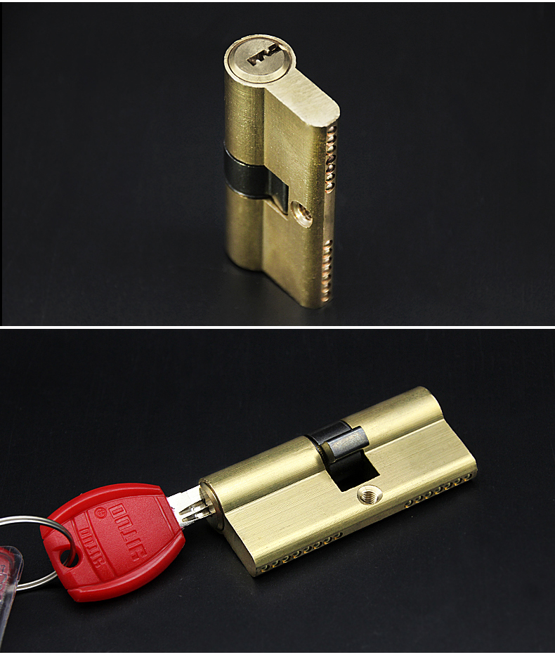 Yituo, two red and five black lock core anti-theft door copper lock core universal type without false curve Yituo, two red and five black lock core anti-theft door copper lock core universal type without false curve