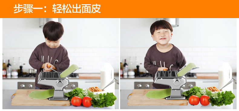 Factory Direct Household Multi-Functional Two-Knife Stainless Steel Manual Noodles Dumpling Wrapper Machine Noodle Press Factory Direct Household Multi-Functional Two-Knife Stainless Steel Manual Noodles Dumpling Wrapper Machine Noodle Press