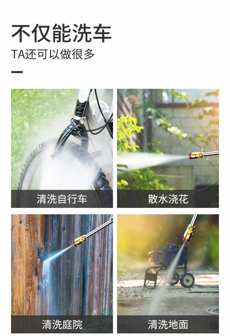 Car HighPower Car Washing Gun Car High Pressure Water Pump Wireless Lithium Battery Car TwoinOne Car Washing Machine Car