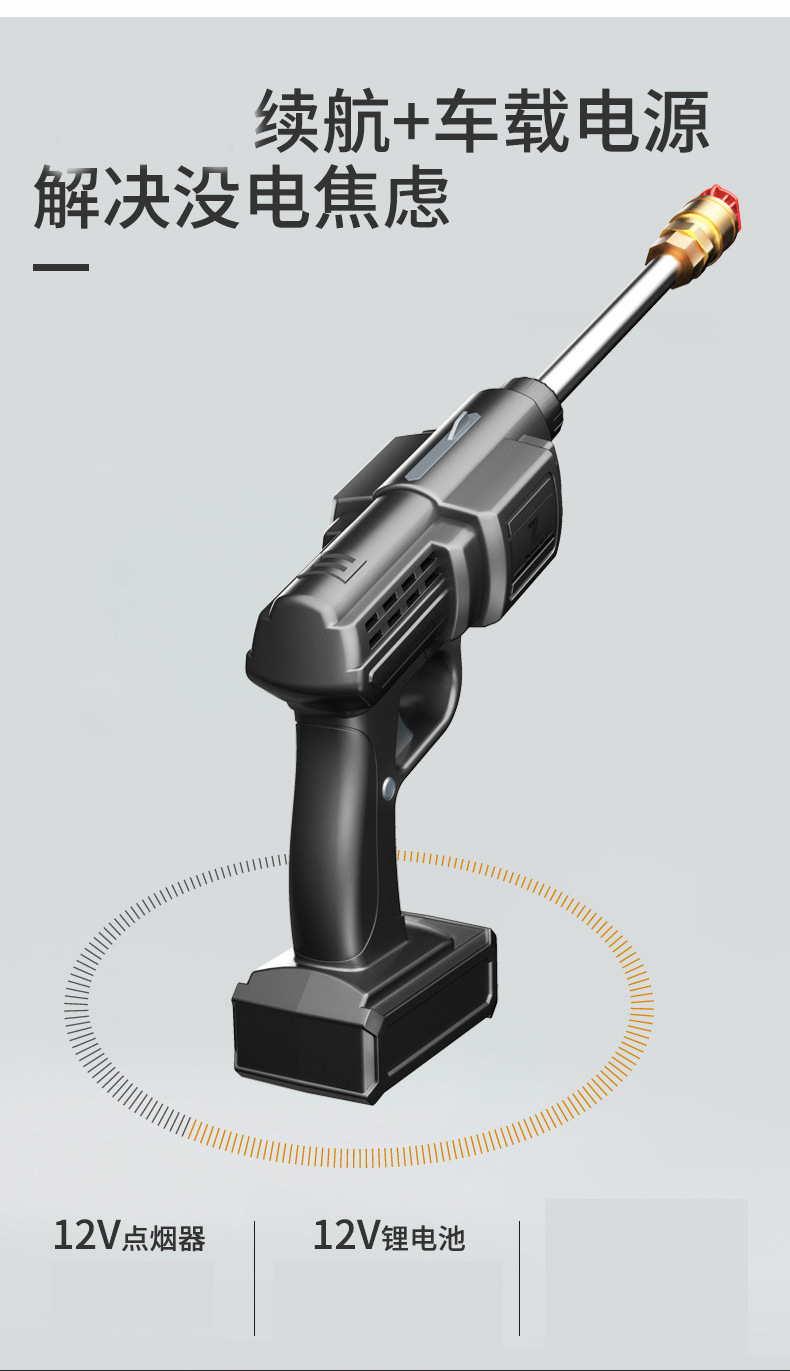 Car HighPower Car Washing Gun Car High Pressure Water Pump Wireless Lithium Battery Car TwoinOne Car Washing Machine Car