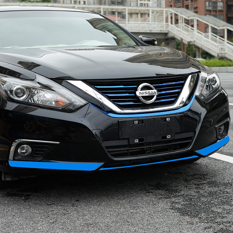 to 1618 Nissan New Teana Modification Special Medium Mesh Trim AntiCollision Front Bumper Corner Protection Bright Strip