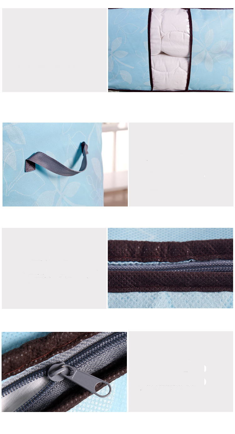 Colorful Leaves Printed Comforter Buggy Bag Visual Window Non-Woven Quilt Packing Bag Cotton Buggy Bag Colorful Leaves Printed Comforter Buggy Bag Visual Window Non-Woven Quilt Packing Bag Cotton Buggy Bag
