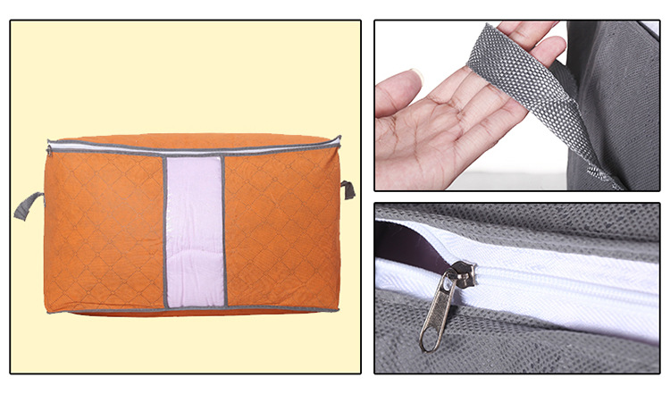 Raised More than Large Quilt Color Bamboo Charcoal Buggy Bag Clothing Quilt Organizing Folders Color Storage Bag Stall