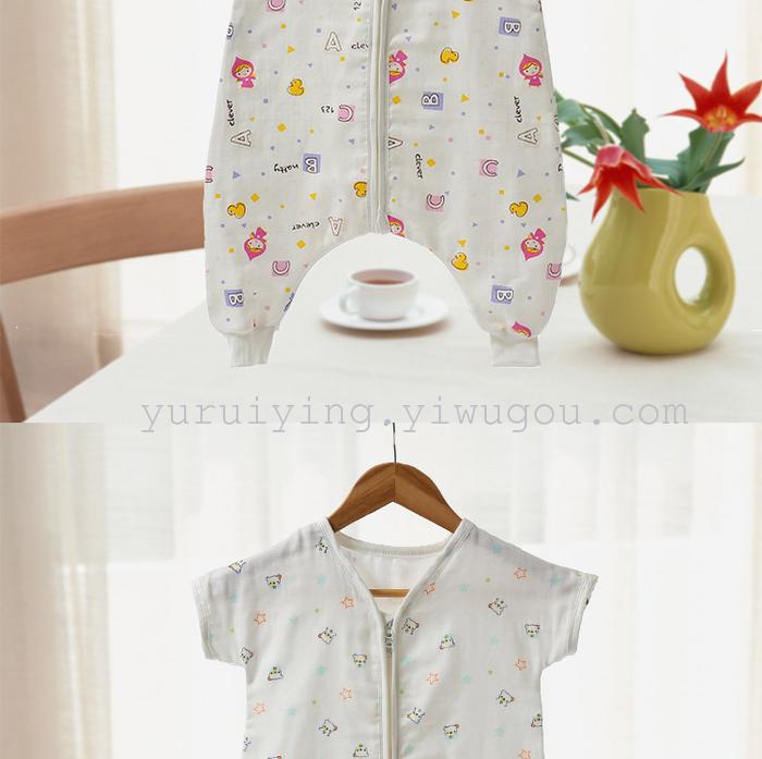 Four layers of gauze for preventing baby kicking quilt warm sleeping bag split air conditioning is