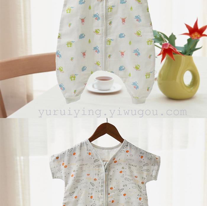 Four layers of gauze for preventing baby kicking quilt warm sleeping bag split air conditioning is