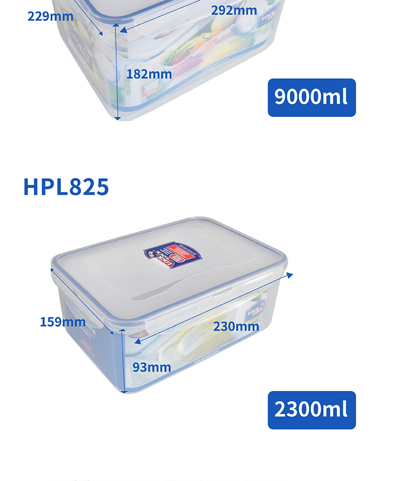 Plastic Fresh-Keeping Lunch Box Sealed Food Refrigerator Storage Box Bento Box Microwave Oven Fresh-Keeping Box