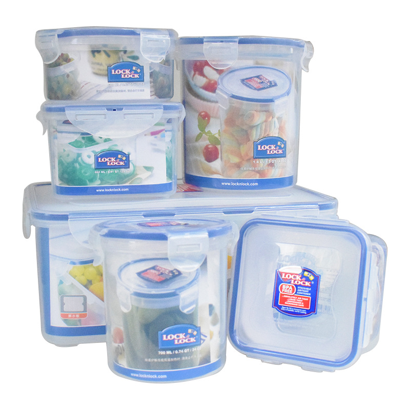 Plastic Fresh-Keeping Lunch Box Sealed Food Refrigerator Storage Box Bento Box Microwave Oven Fresh-Keeping Box