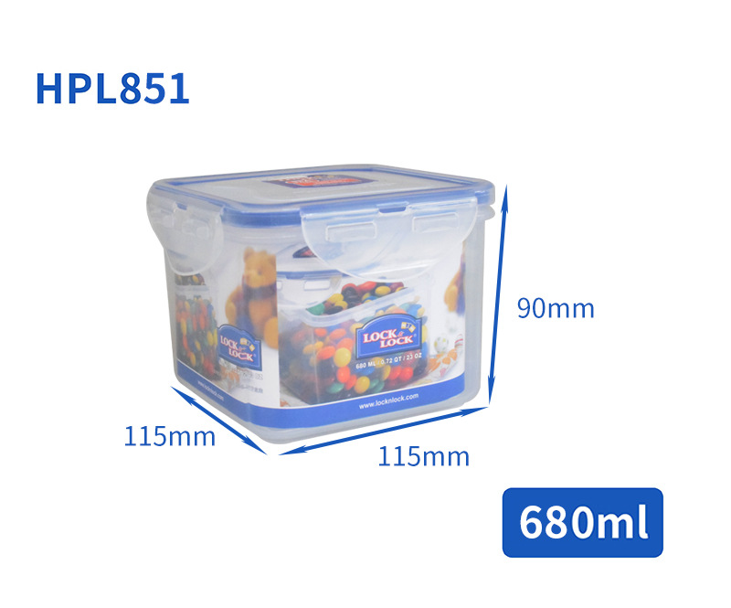 Plastic Fresh-Keeping Lunch Box Sealed Food Refrigerator Storage Box Bento Box Microwave Oven Fresh-Keeping Box